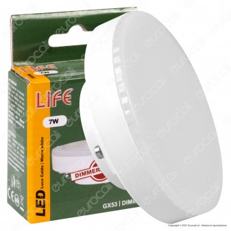 Life Lampadina LED GX53 7W Disc dimmerabile - mod. 39.950072CD / 39.950072ND