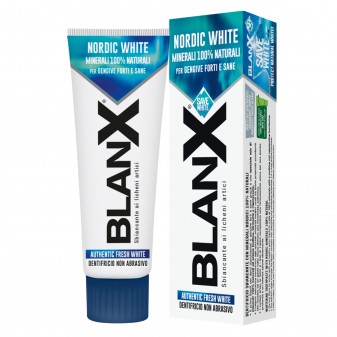 BlanX Nordic White Dentifricio Sbiancante con Minerali 100% Naturali -...