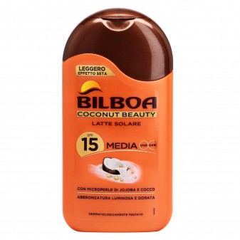 Bilboa Coconut Beauty Latte Solare a Protezione Media SPF 15 con microperle...