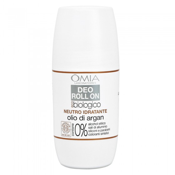 Omia Deo Roll On Ecobiologico Neutro Idratante Olio di Argan -