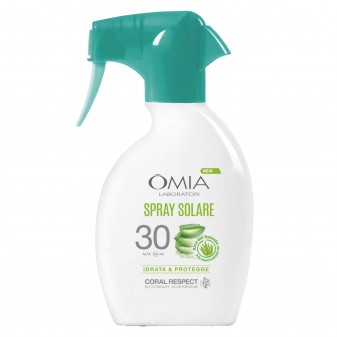 Omia Spray Solare SPF 30 a Protezione Alta con Aloe Vera del Salento