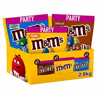 M&M's Party Confetti al Cioccolato - Box con 3 Gusti Assortiti