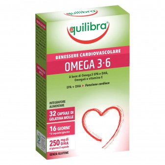 Equilibra Benessere Cardiovascolare Integratore Omega 3 e Omega 6 -...