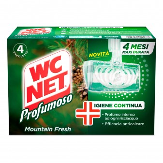 WC Net Profumoso Mountain Fresh Igiene Continua - Confezione da 4 Tavolette