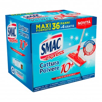 Smac Express Cattura Polvere 10+ Panni Multiuso - Confezione da 40 Panni