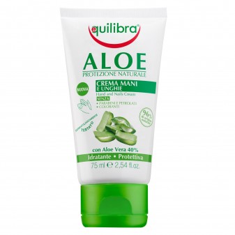Equilibra Aloe 40% Crema Mani e Unghie Idratante e Protettiva - Flacone da 75ml