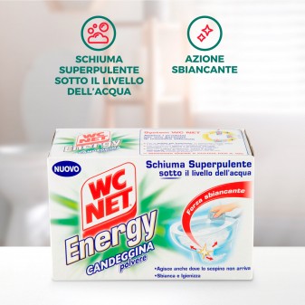 WC Net Energy Candeggina in Polvere Schiumogena Sbiancante e