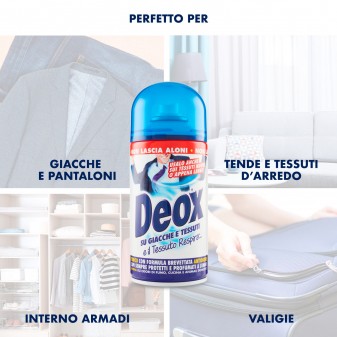 Deox Spray Deodorante per Giacche e Tessuti con Formula Antiodore -