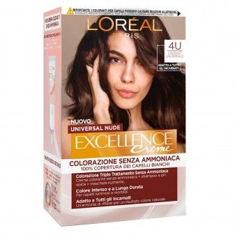 L'Oréal Paris Excellence Universal Nude Colorazione Permanente 4U Castano...