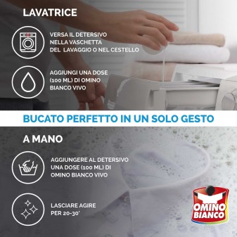 Omino Bianco Additivo Bianco Vivo Gel Azione Sbiancante - Flacone da