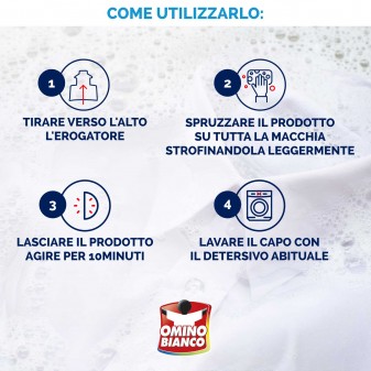 Omino Bianco 100 Più Pre-Trattante Smacchia Facile Smacchiatore