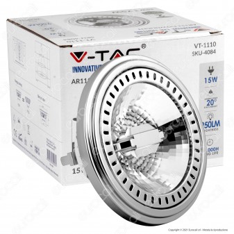 V-Tac VT-1110 Lampadina LED AR111 G53 15W Faretto da Incasso - SKU 4084 /...