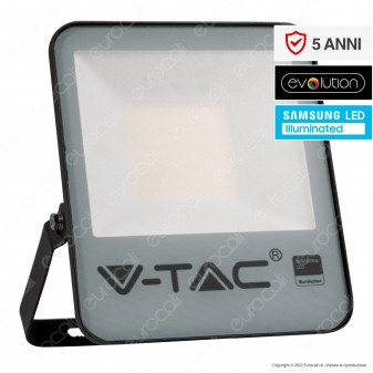 V-Tac Evolution VT-52 Faro LED Flood Light 50W SMD IP65 Chip Samsung Colore...