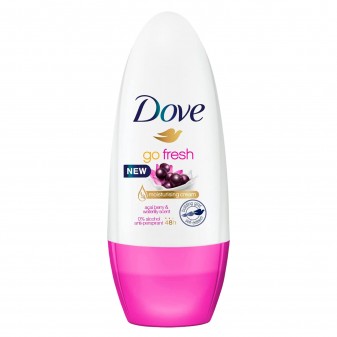 Dove Deodorante Roll-On Go Fresh 48h Bacche di Acai & Ninfea d'Acqua 0% Alcol...