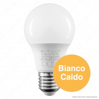V-Tac VT-2099 Lampadina LED E27 8.5W Bulb A60 Goccia SMD - SKU