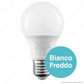 V-Tac VT-2099 Lampadina LED E27 8.5W Bulb A60 Goccia SMD - SKU