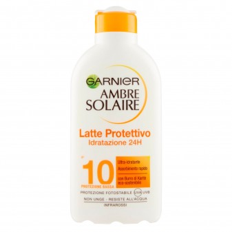 Garnier Ambre Solaire Latte Solare Protettivo Ultra-Idratante SPF 10...