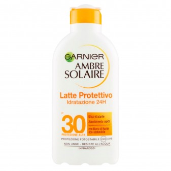Garnier Ambre Solaire Latte Solare Protettivo Ultra-Idratante SPF 30...