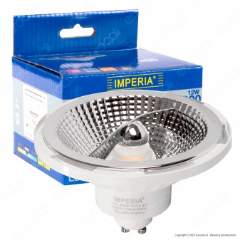 Imperia Lampadina LED GU10 12W Faretto AR111 Spotlight SMD Bianco - mod....