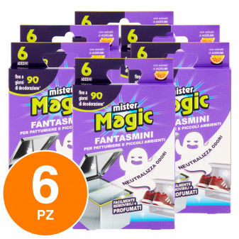 Mister Magic Fantasmini Adesivi Profumati per Pattumiere e Piccoli Ambienti -...