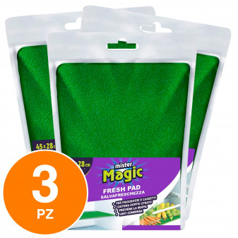 Mister Magic Fresh Pad Salvafreschezza Tappetino per Frigo - 3 Confezioni con...