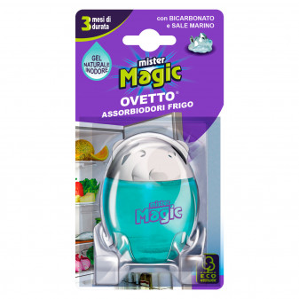 Mister Magic Ovetto Assorbiodori Frigo con Bicarbonato e Sale - Confezione da...