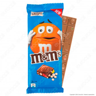 M&M's Crispy Tavoletta di Cioccolato al Latte con Confetti al Riso Soffiato -...