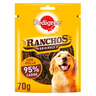 Pedigree Ranchos Originals Snack per Cani con 95% di Carne al Gusto di Pollo - Confezione da 70g