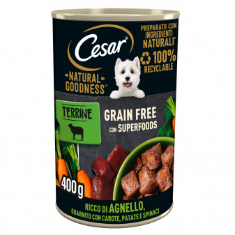 Cesar Natural Goodness Cibo per Cani con Agnello Carote Patate e Spinaci -...