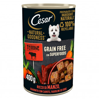 Cesar Natural Goodness Cibo per Cani con Manzo Carote Fagiolini ed Erbe -...