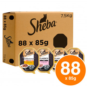 Sheba Selezione 4 Gusti Cibo per Gatti con Pollo, Tacchino, Agnello e Pollo,...