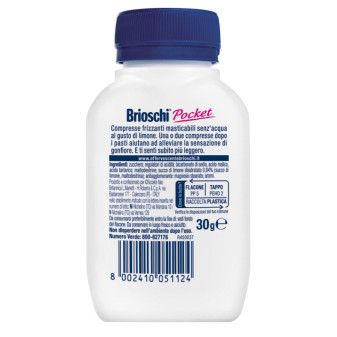 Brioschi Pocket Compresse Masticabili Digestivo Frizzante e