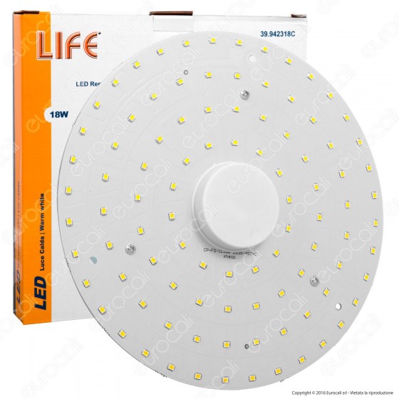Life Modulo LED Circolina con Magnete Ø200mm 18W per Plafoniere Life Modulo LED Circolina con Magnete Ø200mm 18W per Plafoniere