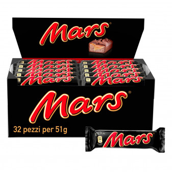 Mars Snack con Malto e Caramella Mou Ricoperto di Cioccolata al Latte - Box...