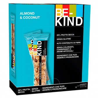 Be-Kind Snack al Cocco con Frutta Secca e Mandorle - Confezione con 12...