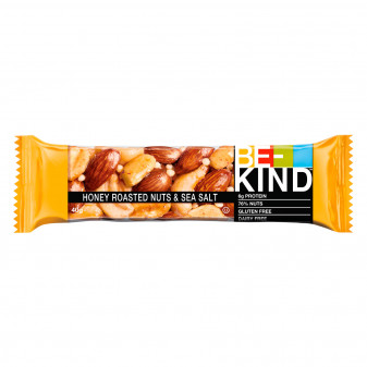 Be-Kind Snack al Miele con Frutta Secca Tostata e Sale Marino - Barretta da 40g