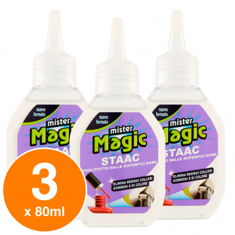 Mister Magic Staac Toglitutto dalle Superfici Dure - 3 Flaconi da 80ml