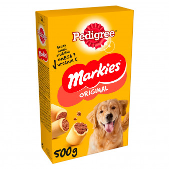 Pedigree Markies Original Biscotti Croccanti Gusto Carne con Morbido Ripieno...