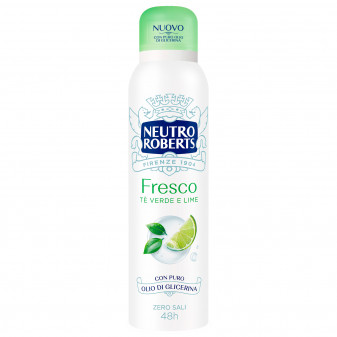 Neutro Roberts Deodorante Spray Fresco Tè Verde & Lime Zero Macchie 48H con...