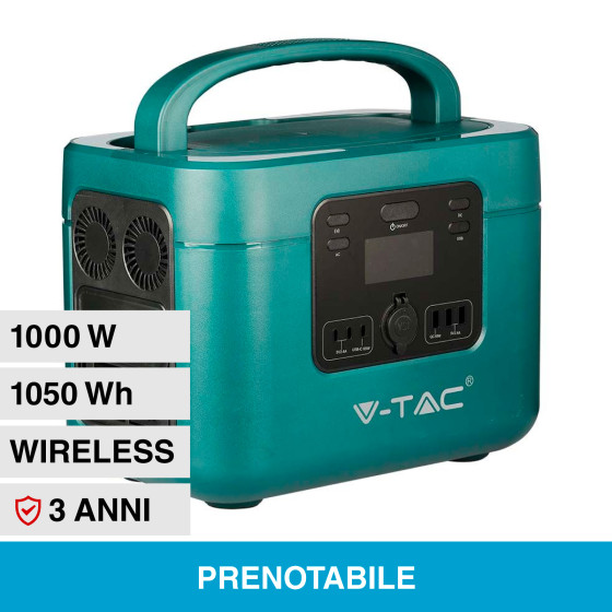 VT-1001 Accumulatore Portatile LiFePO4 1050Wh 1000W V-Tac VT-1001 Accumulatore Portatile LiFePO4 1050Wh 1000W V-Tac