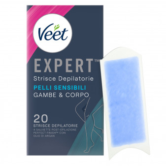 Veet Expert Strisce Depilatorie Gambe & Corpo per Pelli Sensibili -...