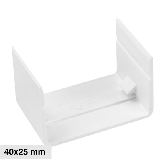 Elmark Connettore per Canaline Passacavi 40x25 in Plastica Bianca Elmark Connettore per Canaline Passacavi 40x25 in Plastica Bianca