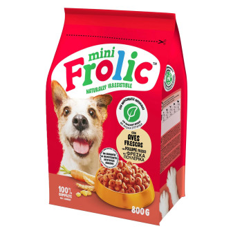 Frolic Mini Cibo Secco per Cani con Pollo, Verdure e Cereali - Sacchetto da 800g