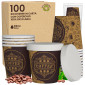 Immagine 1 - Bicchierini da Caffè in Carta Riciclabile Fantasia PubCUP da 65ml con Coperchi - Confezione da 100