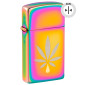 Immagine 1 - Zippo Accendino Slim a Benzina Ricaricabile ed Antivento con Fantasia Leaf Design - mod. 48670