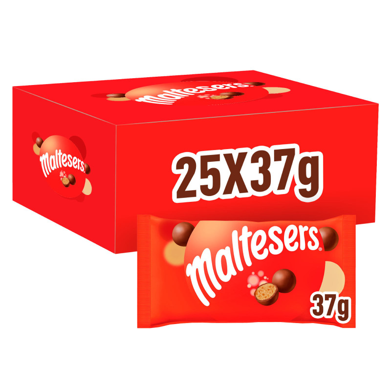 Praline al Malto Ricoperte di Cioccolato al Latte 25 Bustine Maltesers Praline al Malto Ricoperte di Cioccolato al Latte 25 Bustine Maltesers