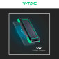 Immagine 7 - V-Tac VT-11111 Power Bank Wireless 10000mAh con Pannello Solare Indicatore LED Colore Nero e Verde - SKU 7835