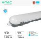 Immagine 4 - V-Tac VT-150048 Tubo LED Plafoniera Linkabile 48W Lampadina SMD Chip Samsung IP65 150cm - SKU 2120203 / 2120202