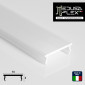 Immagine 1 - MedusaFlex Copertura Opaca in Policarbonato per Profilo Piatto in Alluminio per Strisce LED Lunghezza 2 metri - mod. Andromeda