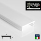 Immagine 1 - MedusaFlex Copertura Milky in Policarbonato per Profilo Piatto in Alluminio per Strisce LED Lunghezza 2 metri - mod. Andromeda